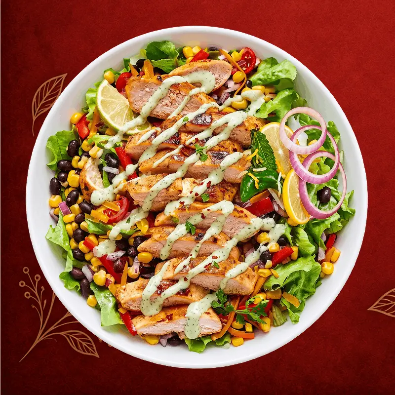 Grilled Chicken with Beans Salad